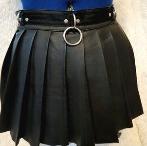 DollsKill Current Mood Pleather Skirt